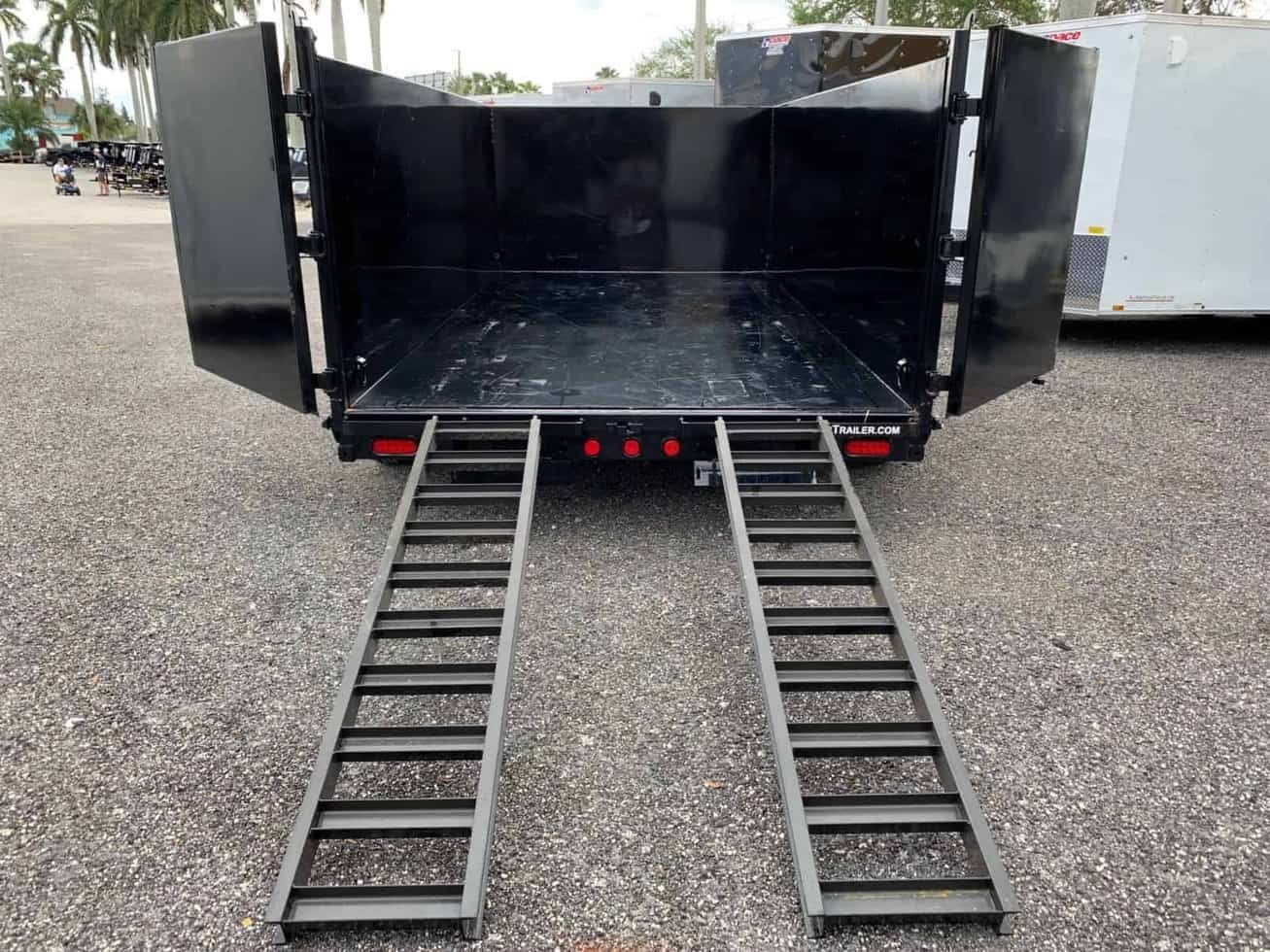 PJ 7X14 DUMP TRAILER 8 TON LOW PROFILE 4′ HIGH SIDE DM142 - Image 2